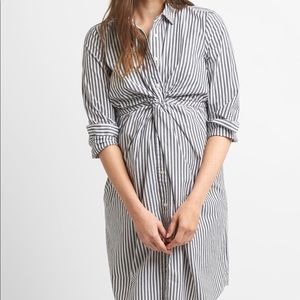Gap maternity striped shirt dress size 6